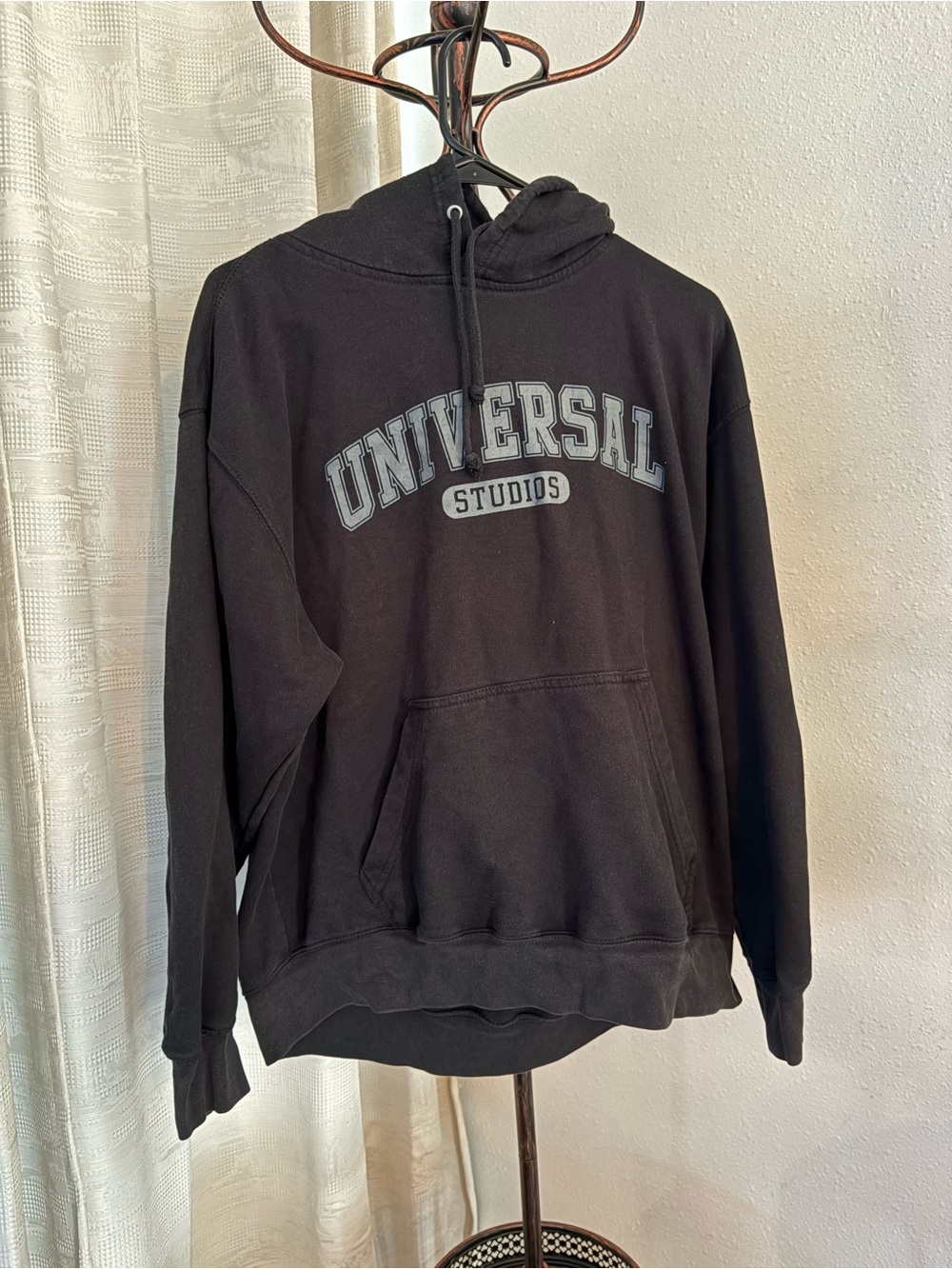 Universal Black Pullover Hoodie with Screened Logo